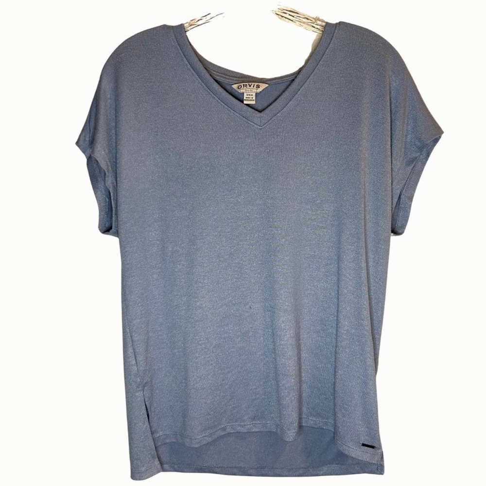Orvis Womens V Neck Rayon Blend Comfort Size Small